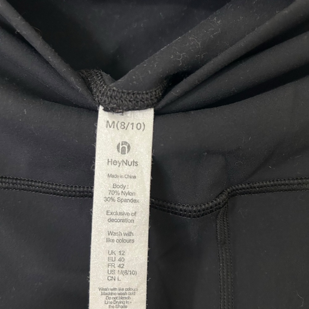 HeyNuts Black High Rise Leggings Women’s Size M (8/10) - Picture 3 of 3